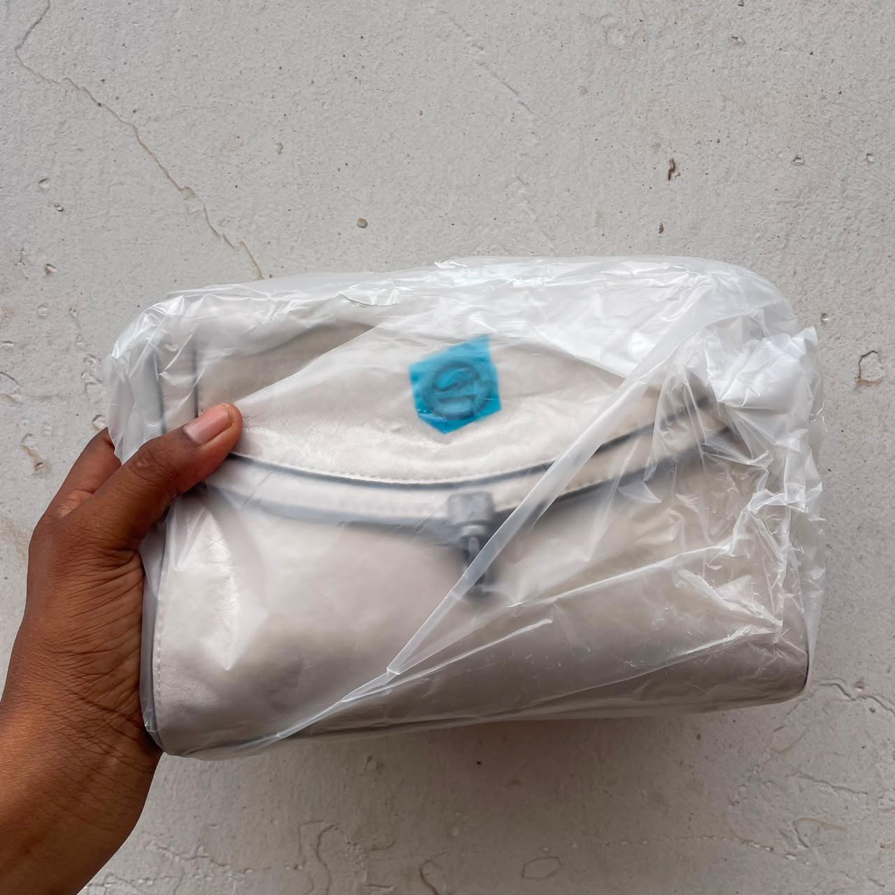 JIZ Paris Top Handle Flap Bag - Off White image 4