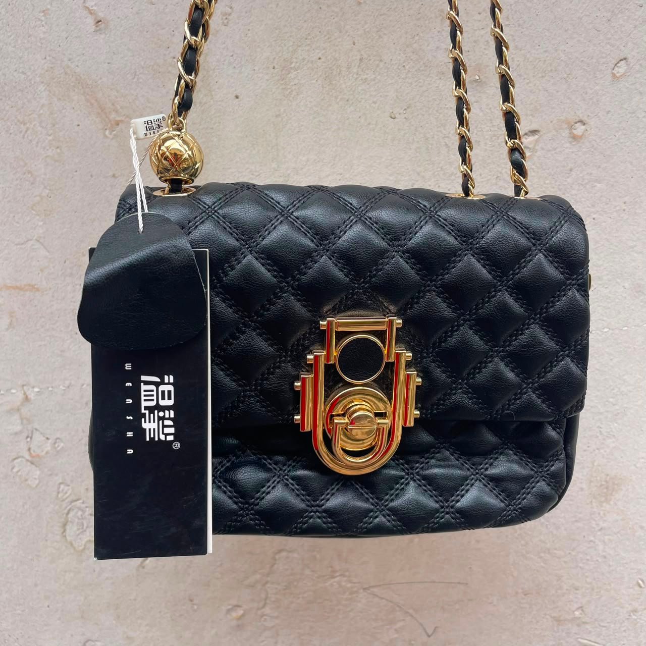 Classic Quilted Chain Bag - Black image 2